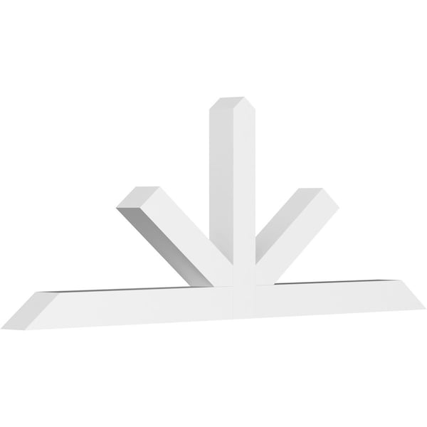 Ekena Millwork Saratoga Architectural Grade PVC Gable Bracket, 72"W x 27"H x 4"D x 4"F, 9/12 Pitch GBP072X27X0404SAR00 - main